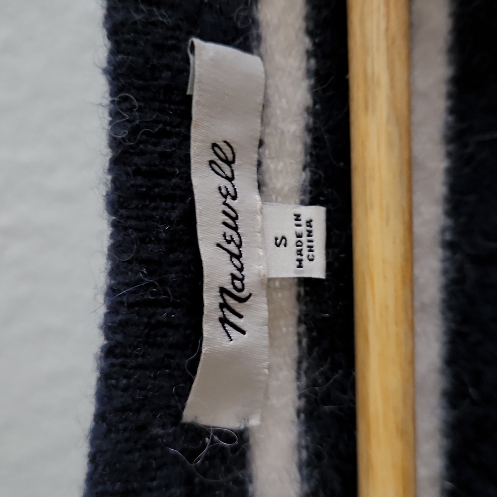 Madewell Striped Blue and White Cardigan
